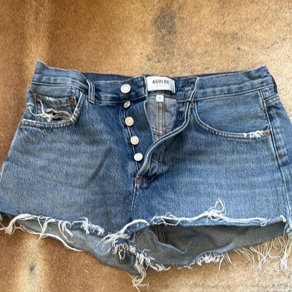 AGOLDE Women's Blue Denim Shorts